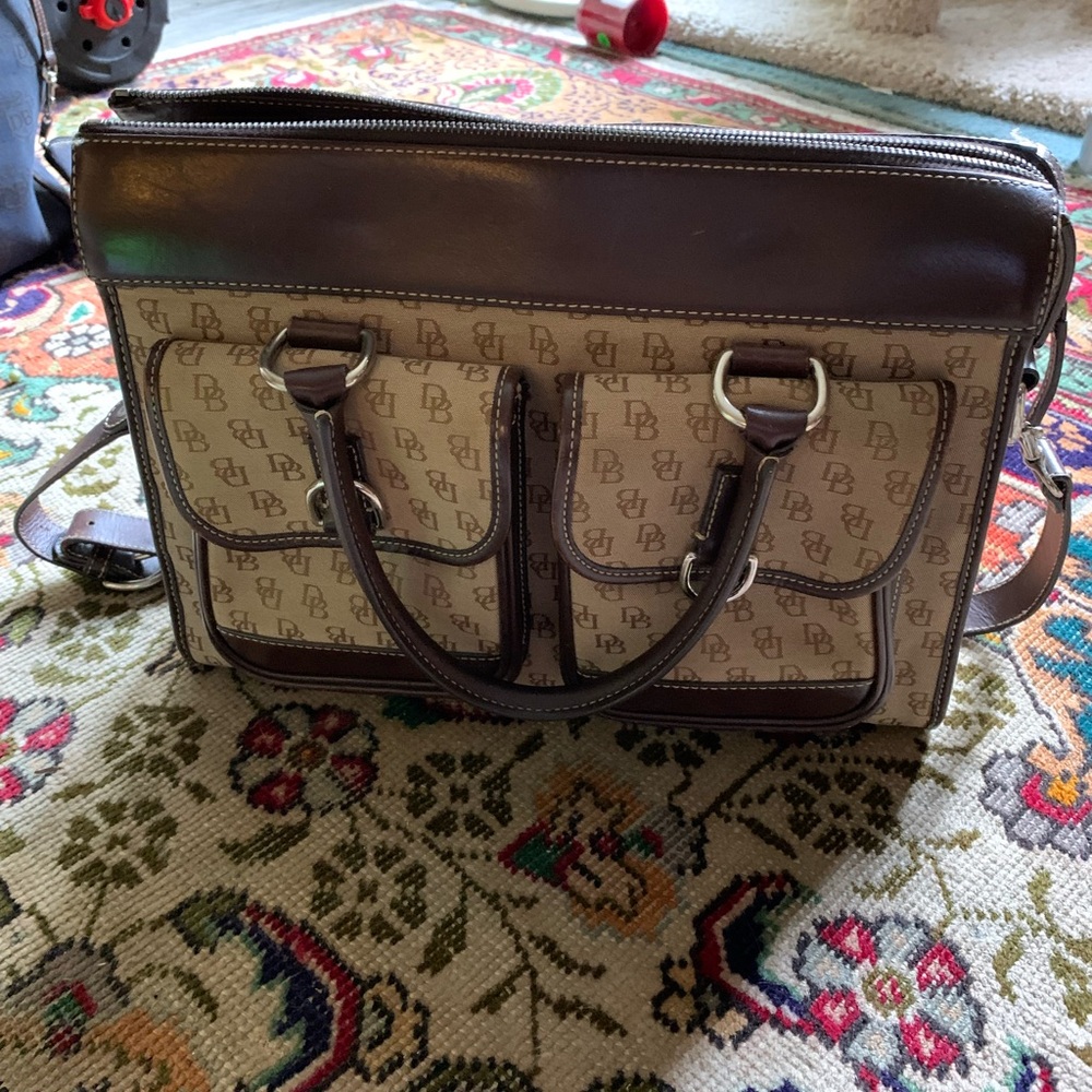 Brown and Beige Handbag with Monogram